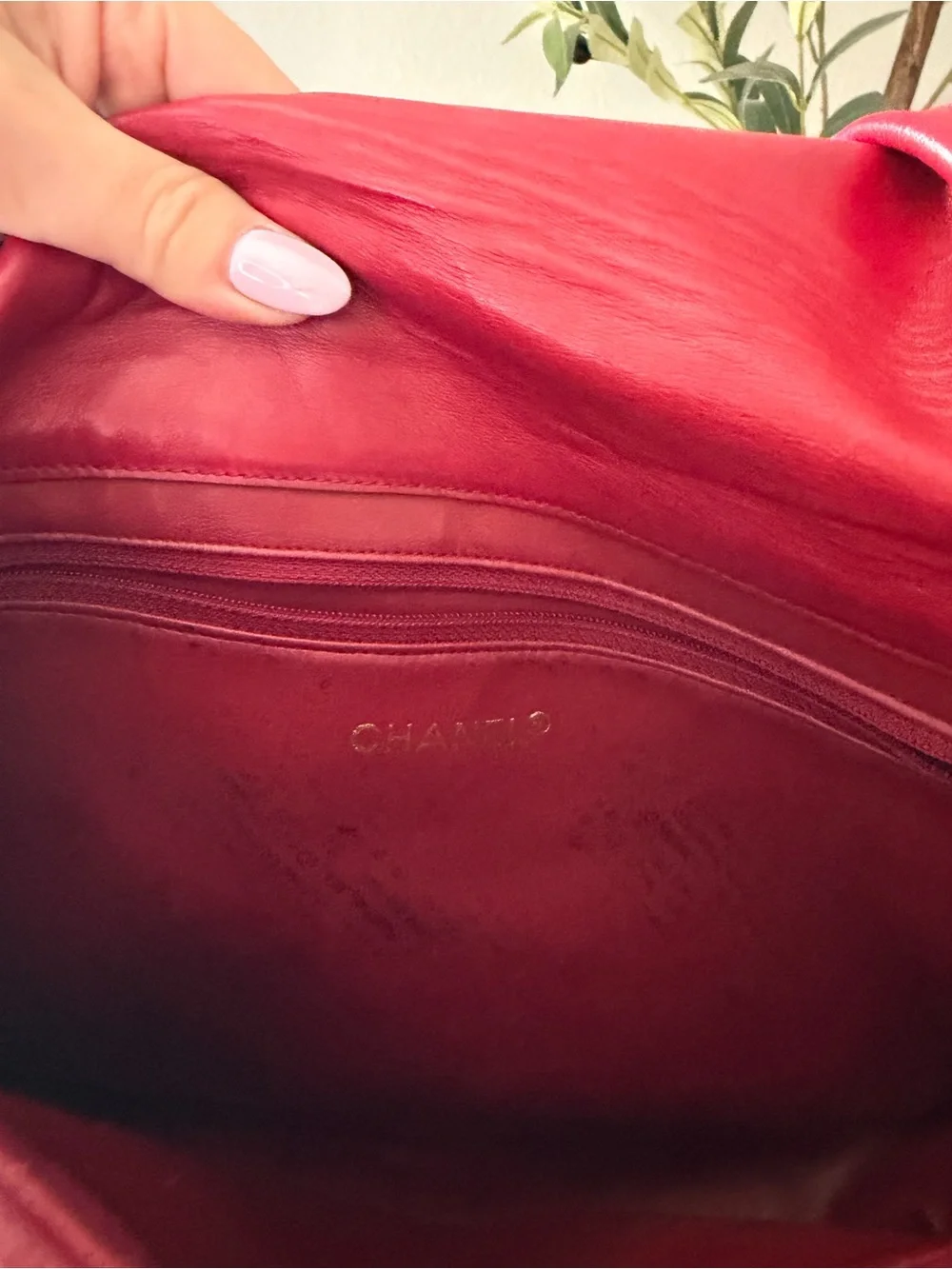 Chanel Denim Quilted with red trim. Vintage